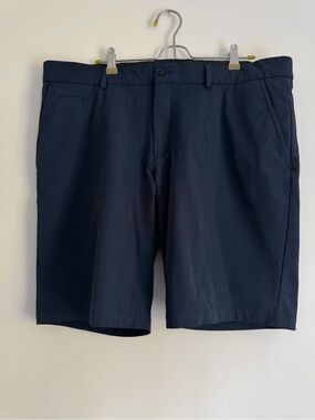 KJUS Men's Navy Ike Flat Front Stretch Performance Golf Shorts, size 56/2XL